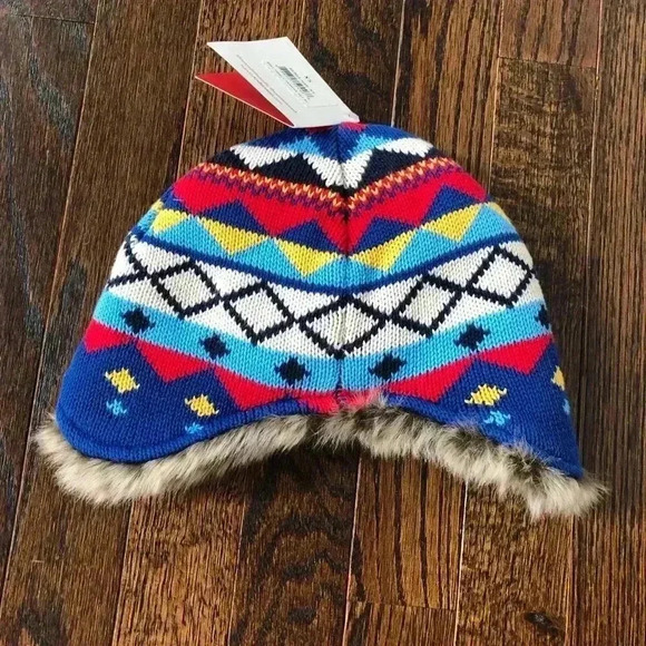 Hanna Andersson Infant XS (6-12M) Trapper Hat w/Faux Fur Lining - NWT! - Picture 4 of 8